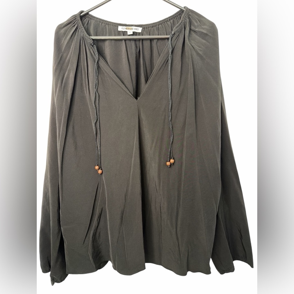 Elizabeth and James Chance Silk Top Black